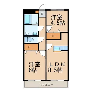 K5マンション【2階】の間取り
