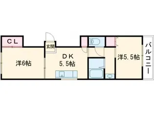 大阪府茨木市上穂積2【マンション】の間取り