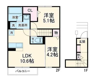 フローラ【2階】の間取り