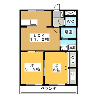 ラポールRYU【1階】の間取り