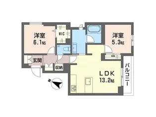 シエル【3階】の間取り