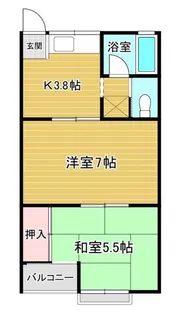 シティーハイツさつき【2階】の間取り