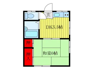野口ハイム【2階】の間取り