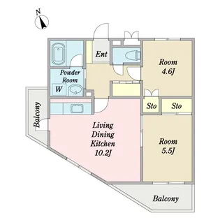 リビオン希望ヶ丘【4階】の間取り