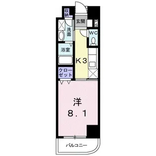 シューテル宝町【2階】の間取り