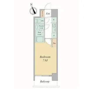 セレニテ夕陽丘エクラ【2階】の間取り