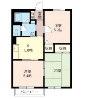 千葉県鎌ヶ谷市北中沢2【アパート】の間取り