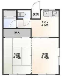 ツカサフラット【1階】の間取り