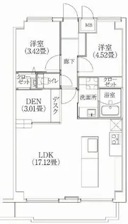 コスモリード学芸大学【1階】の間取り