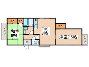 ハイツ野崎B【2階】の間取り