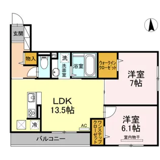 メセナ吉行【1階】の間取り