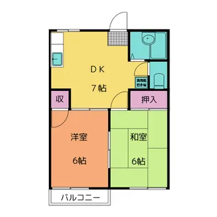 ハイツ西大根II【2階】の間取り