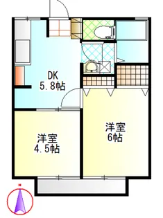 ハイツ湘南【2階】の間取り