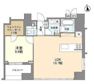 LaSante麻布十番【16階】の間取り