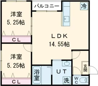 Hermitage East(ハーミテージイースト)【3階】の間取り