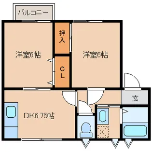 メゾン・ド・フルール【2階】の間取り