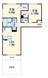 フルーレット【1階】の間取り