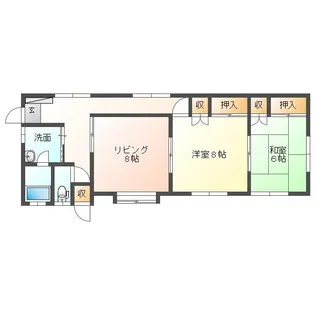 岩手県一関市山目字才天【一戸建】の間取り