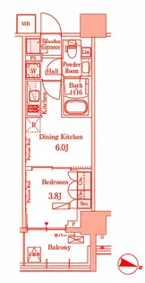 パークアクシス横濱高島町【4階】の間取り