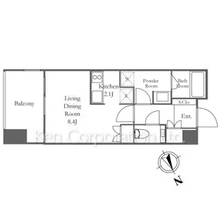 1Kの間取り画像