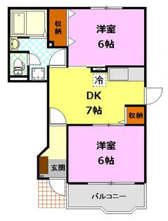 ビュー・グランテ21 B【1階】の間取り