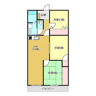 東洋ハイツパートII【3階】の間取り