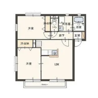 ペアグランドB【1階】の間取り