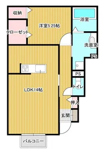 茨城県つくば市島名陣場【アパート】の間取り
