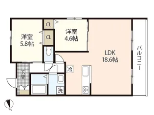 セブンプロート天応大浜【2階】の間取り