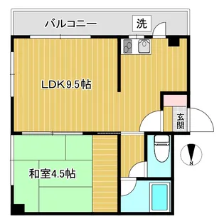 渡部ハイツ【4階】の間取り