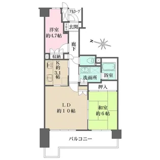 川口パークハウス【7階】の間取り