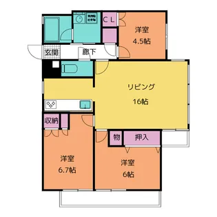 アビタ覚王山【1階】の間取り