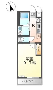 広島県福山市新涯町4【アパート】の間取り