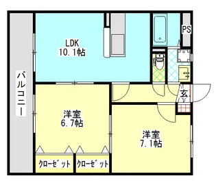 ユーミーノムラ【1階】の間取り