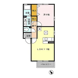 フォレスト・コートB【1階】の間取り