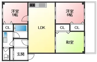 ラムール籠池【1階】の間取り