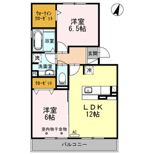 モンクールK&M【3階】の間取り