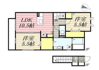 東京都練馬区田柄1【アパート】の間取り