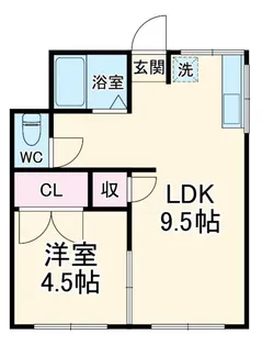 三信ハイツB棟【2階】の間取り