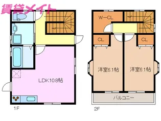 三重県四日市市別名1【一戸建】の間取り