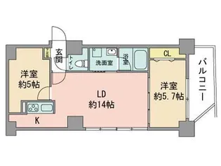 ビッグパレス中島公園【6階】の間取り