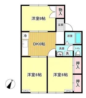 パレーシャル亀の町【1階】の間取り
