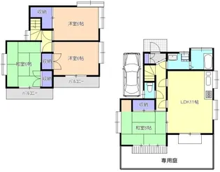 埼玉県所沢市大字山口【一戸建】の間取り