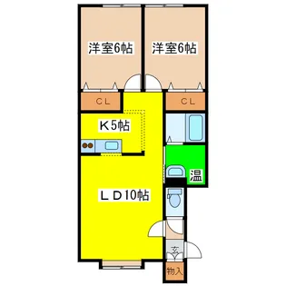 プリムヴェールII【2階】の間取り
