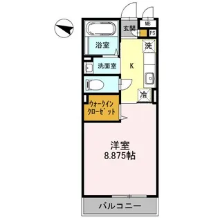 埼玉県草加市中根1【アパート】の間取り