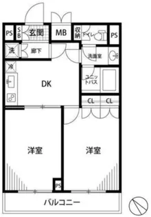 ルーブル上池台弐番館【4階】の間取り