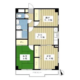 ブリッジ弐番館【3階】の間取り