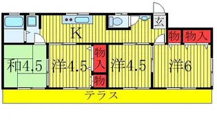 塚越ハイツ【1階】の間取り