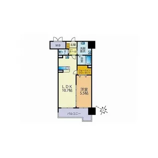 ヴィクトリア博多【3階】の間取り