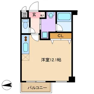 大阪府大阪市平野区瓜破3【マンション】の間取り